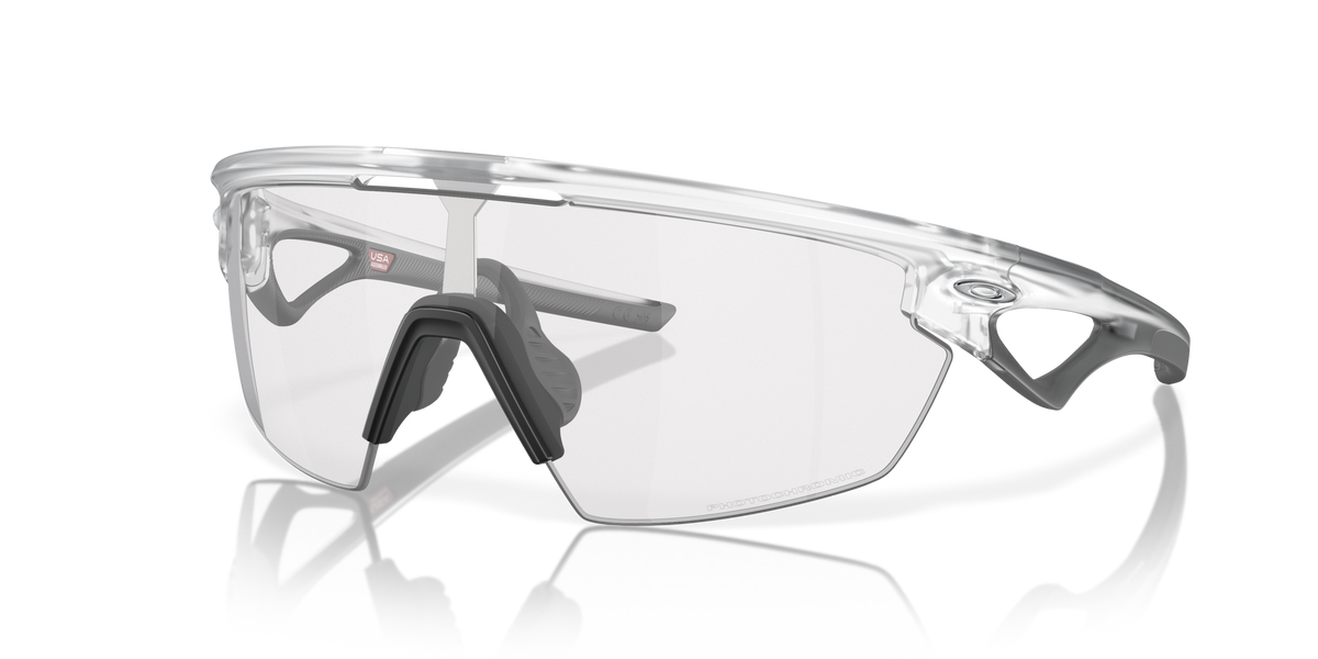 [Clear To Black Iridium Photochromic Lenses, Matte Clear Frame]
