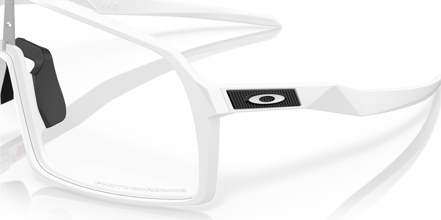 [Clear To Black Iridium Photochromic Lenses, Matte White Frame]