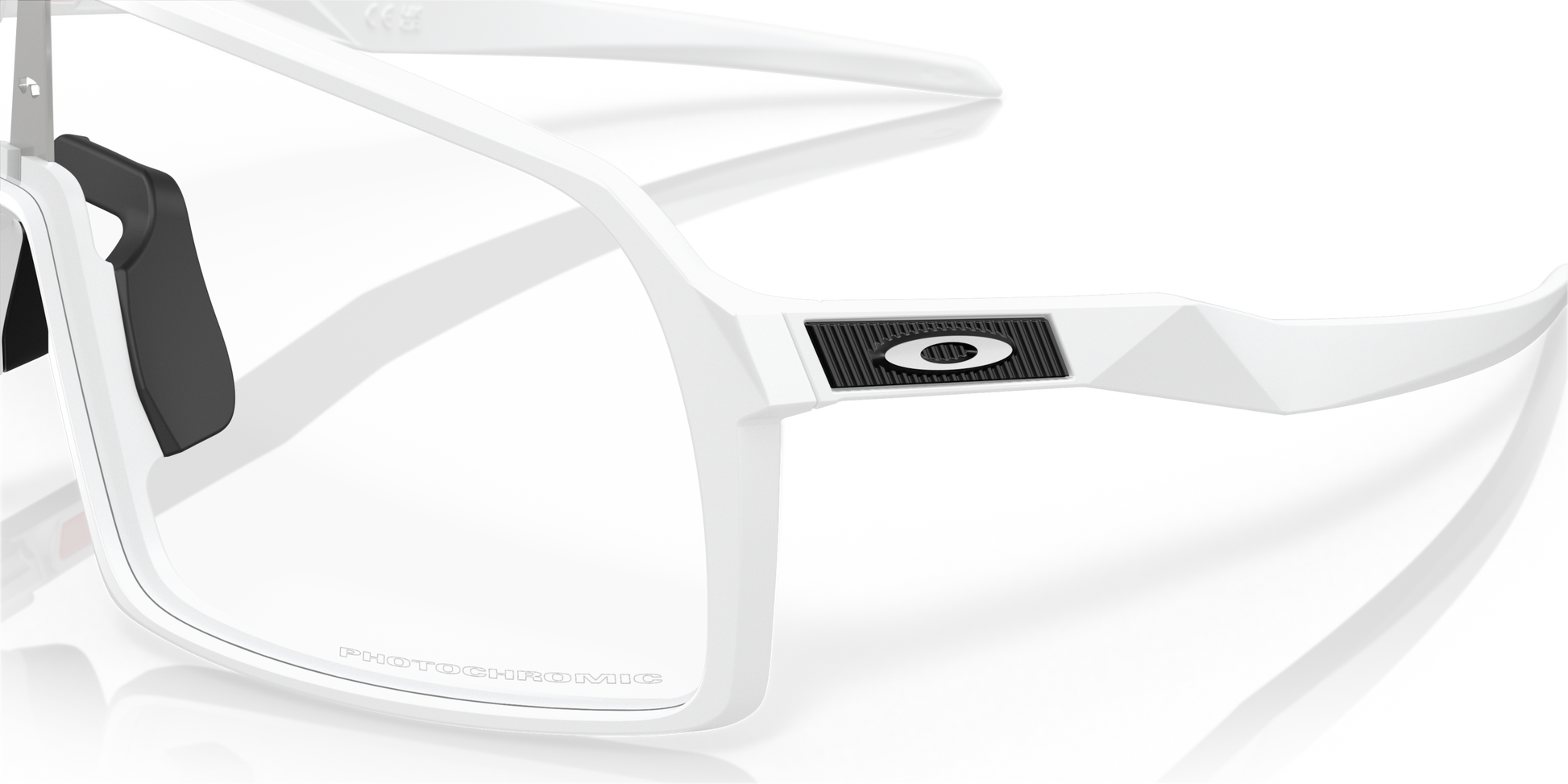 [Clear To Black Iridium Photochromic Lenses, Matte White Frame]