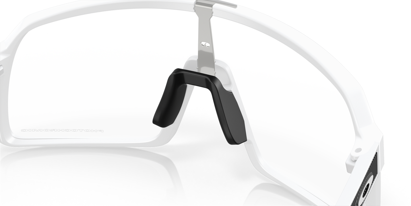 [Clear To Black Iridium Photochromic Lenses, Matte White Frame]