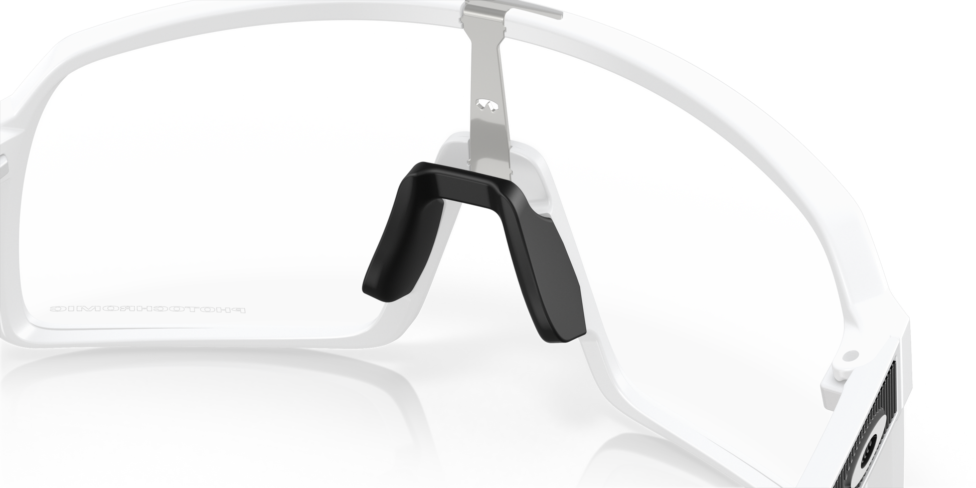 [Clear To Black Iridium Photochromic Lenses, Matte White Frame]