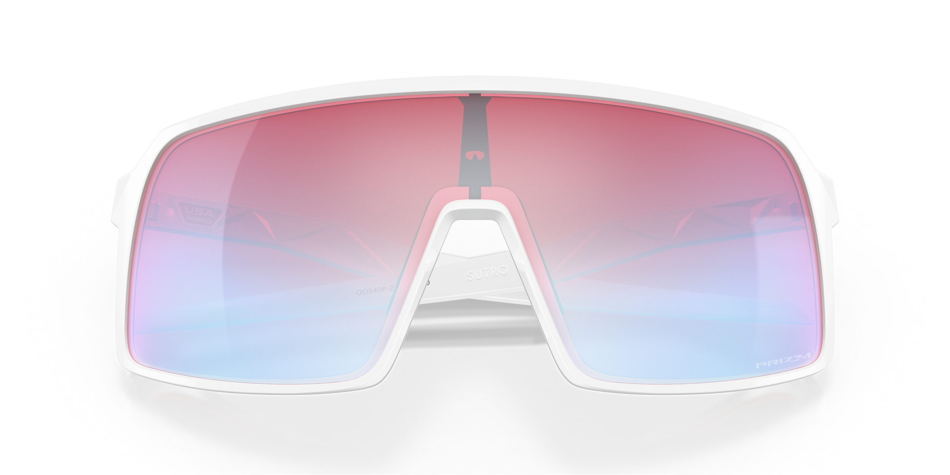[Prizm Snow Sapphire Lenses, Polished White Frame]