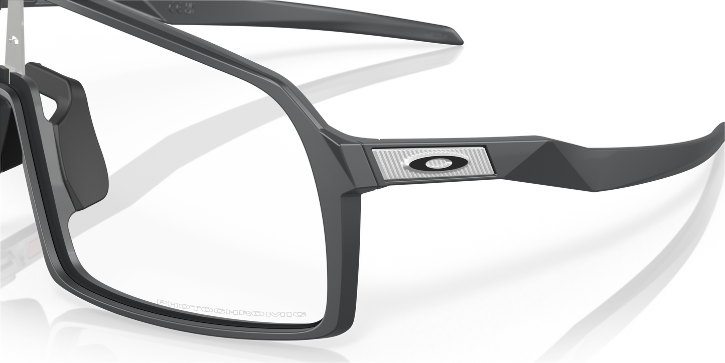 [Clear To Black Iridium Photochromic Lenses, Matte Carbon Frame]