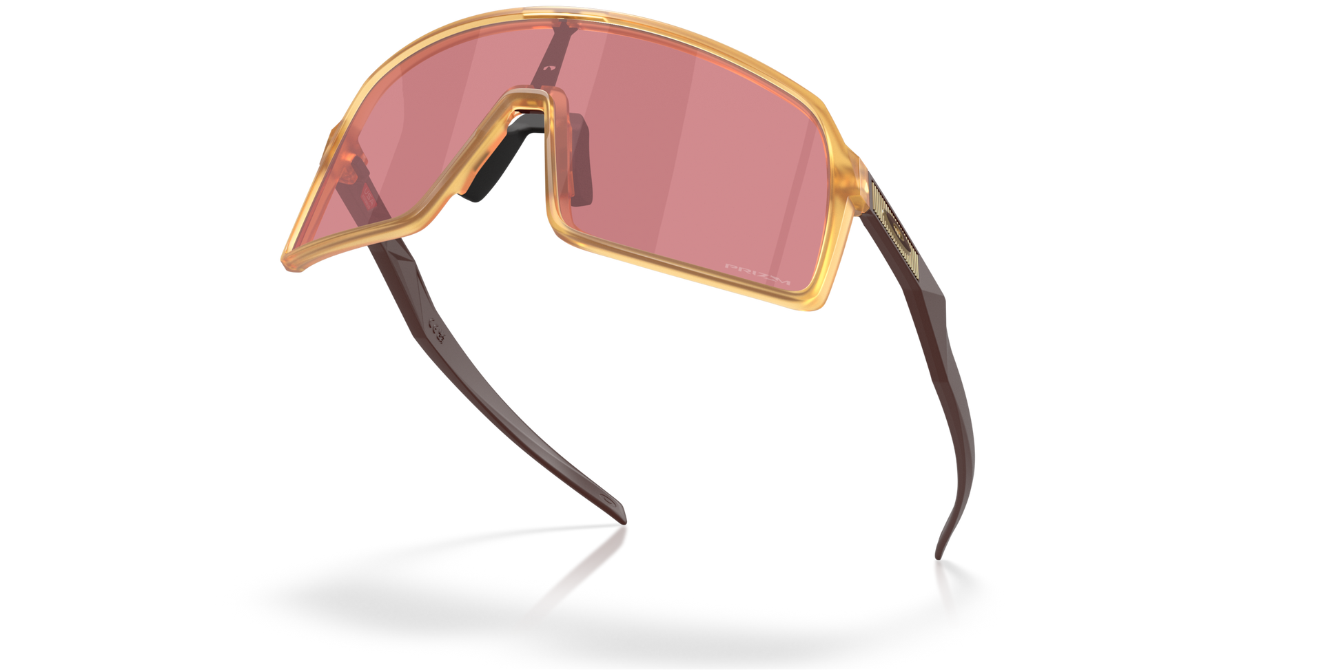 [Prizm Dark Golf Lenses, Matte Transparent Light Curry Frame]