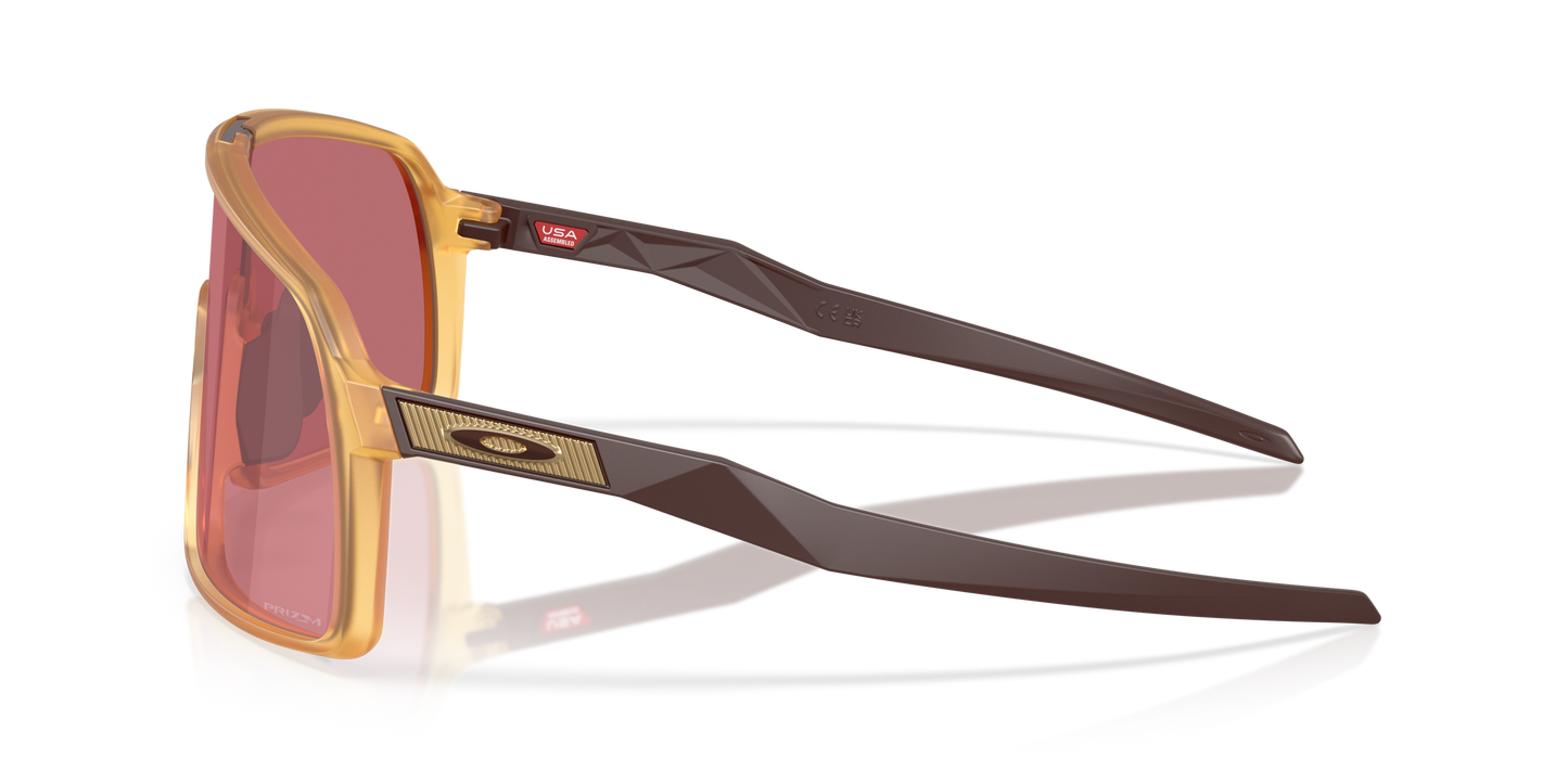 [Prizm Dark Golf Lenses, Matte Transparent Light Curry Frame]
