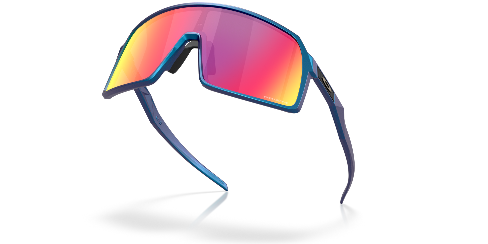 [Prizm Road Lenses, Matte Cyan/Blue Colorshift Frame]