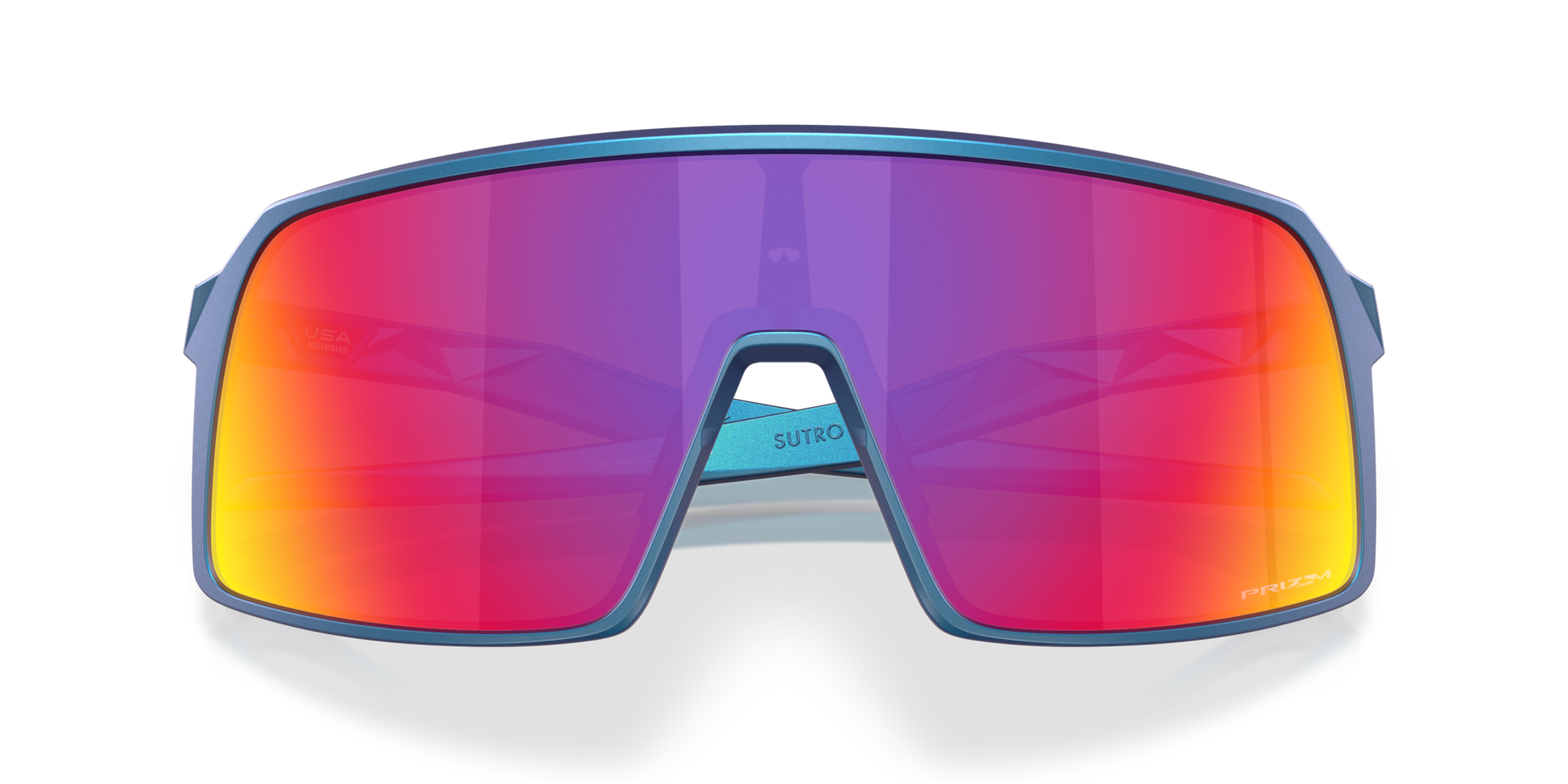 [Prizm Road Lenses, Matte Cyan/Blue Colorshift Frame]