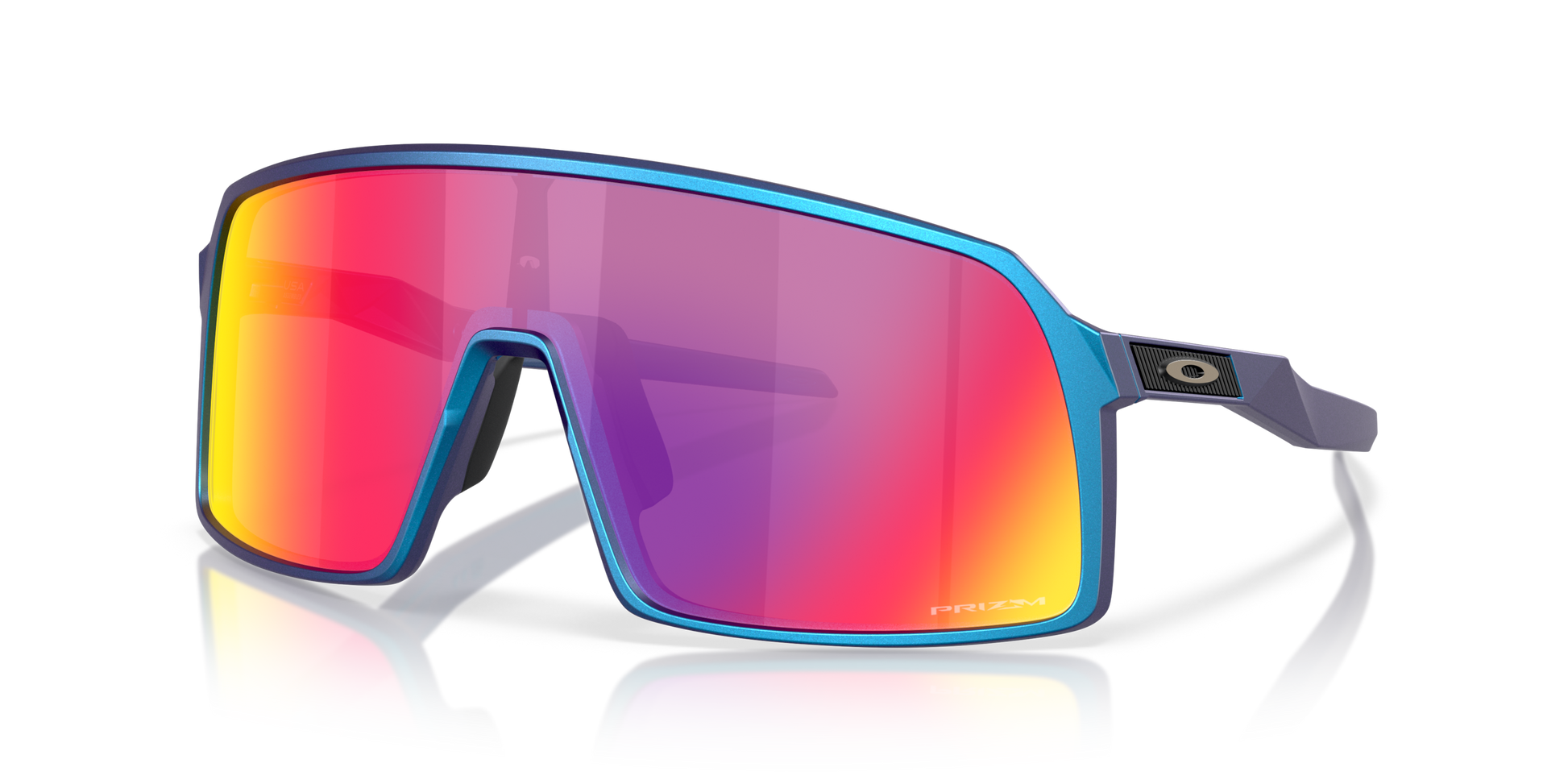 [Prizm Road Lenses, Matte Cyan/Blue Colorshift Frame]