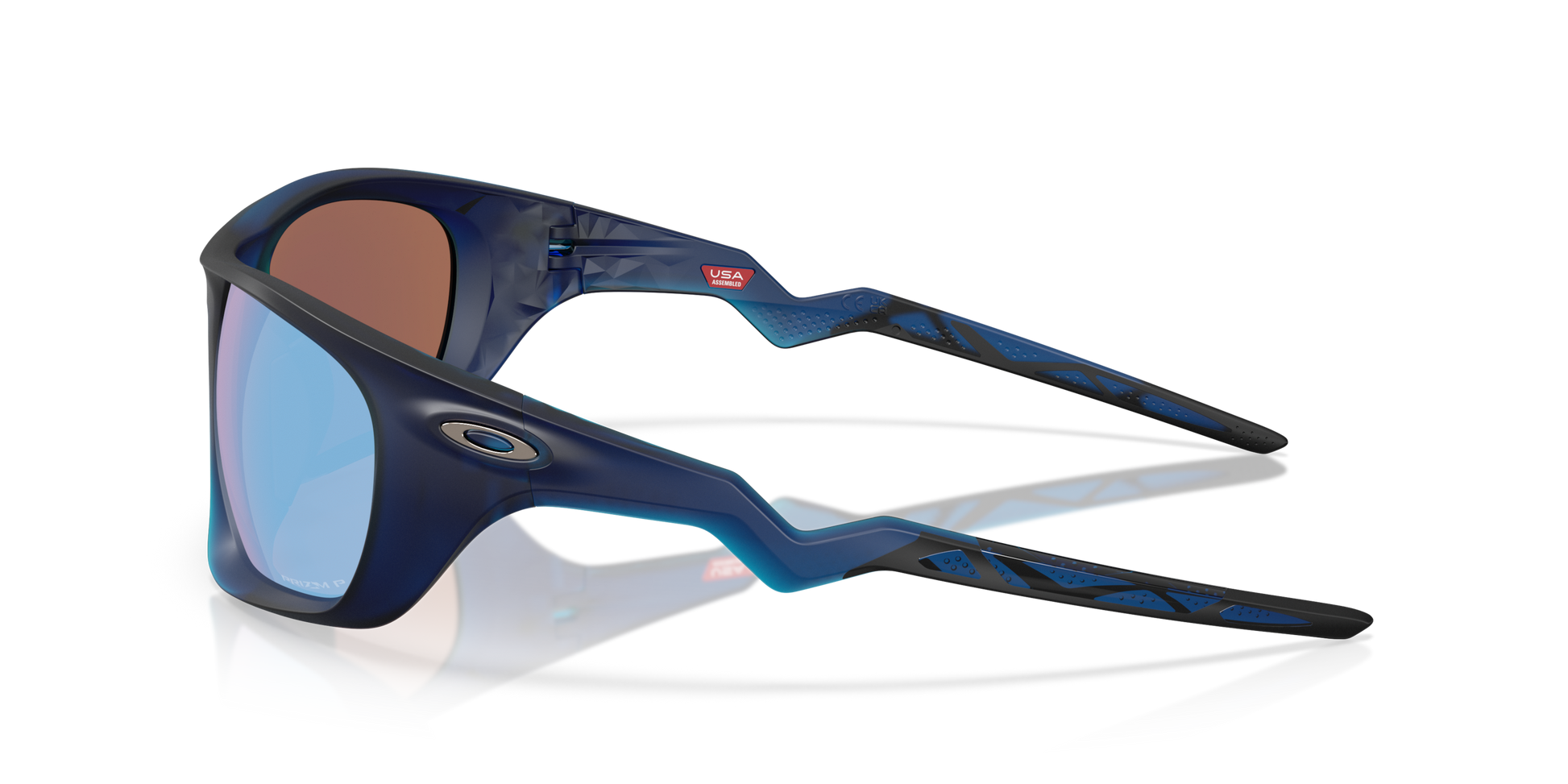 [Prizm Deep Water Polarized Lenses, Matte Transparent Blue Frame]