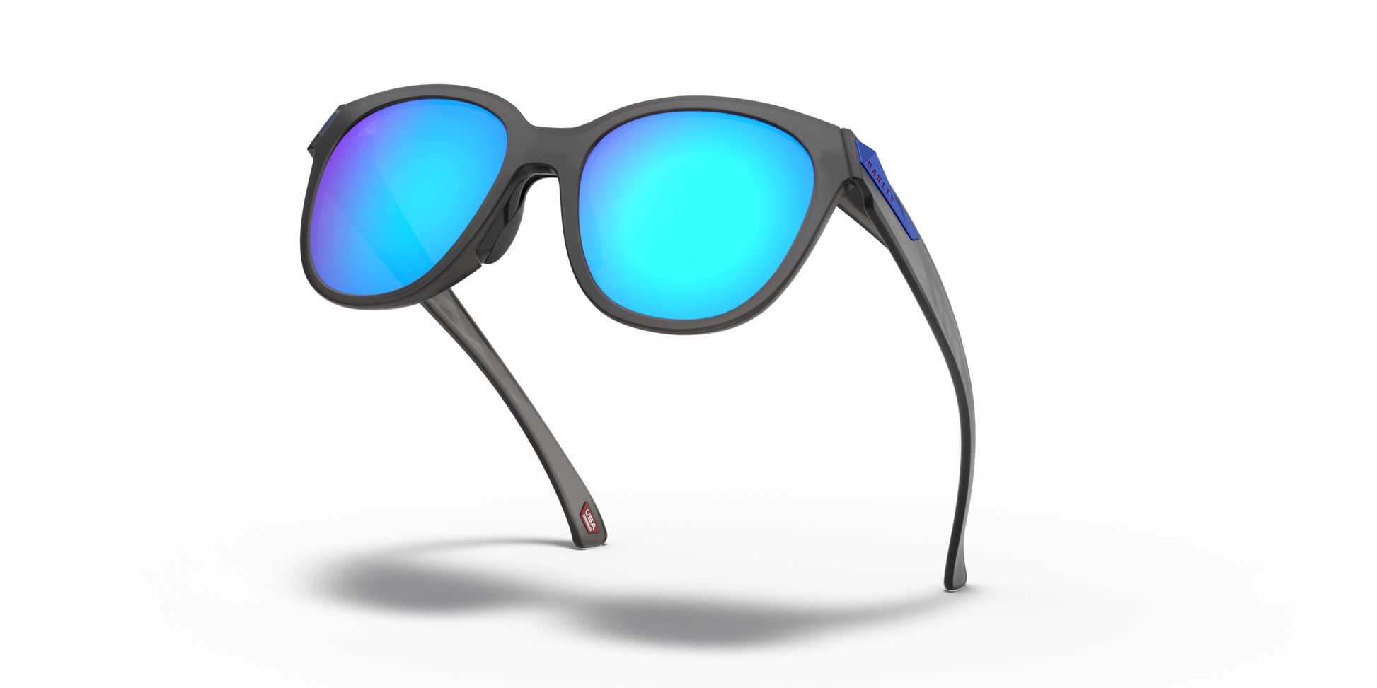[Prizm Sapphire Lenses, Team Usa Matte Grey Smoke Frame]