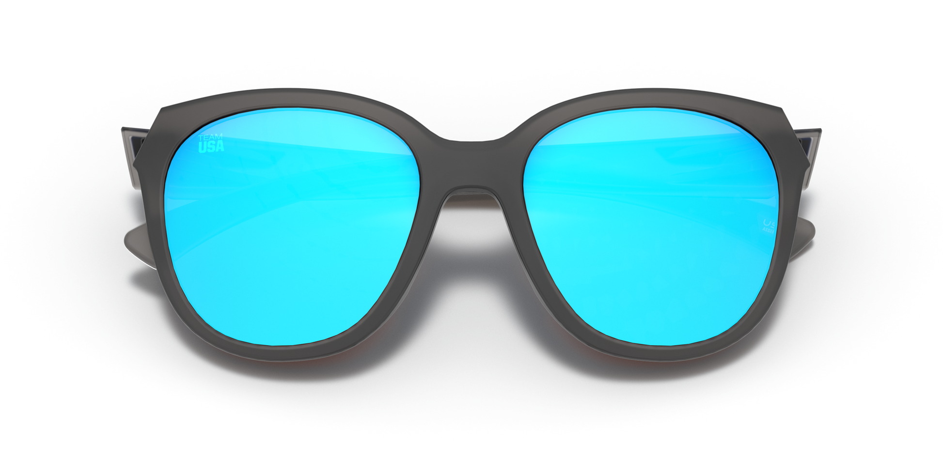 [Prizm Sapphire Lenses, Team Usa Matte Grey Smoke Frame]