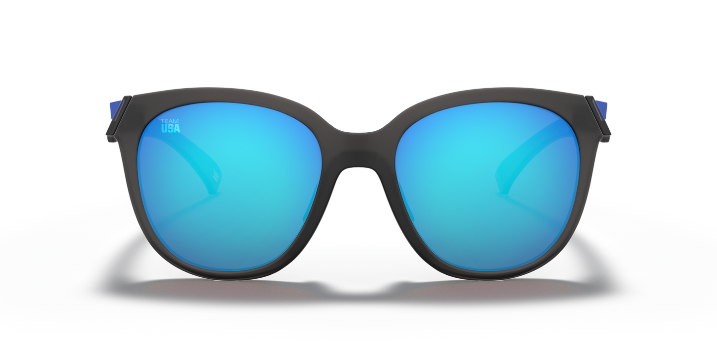 [Prizm Sapphire Lenses, Team Usa Matte Grey Smoke Frame]