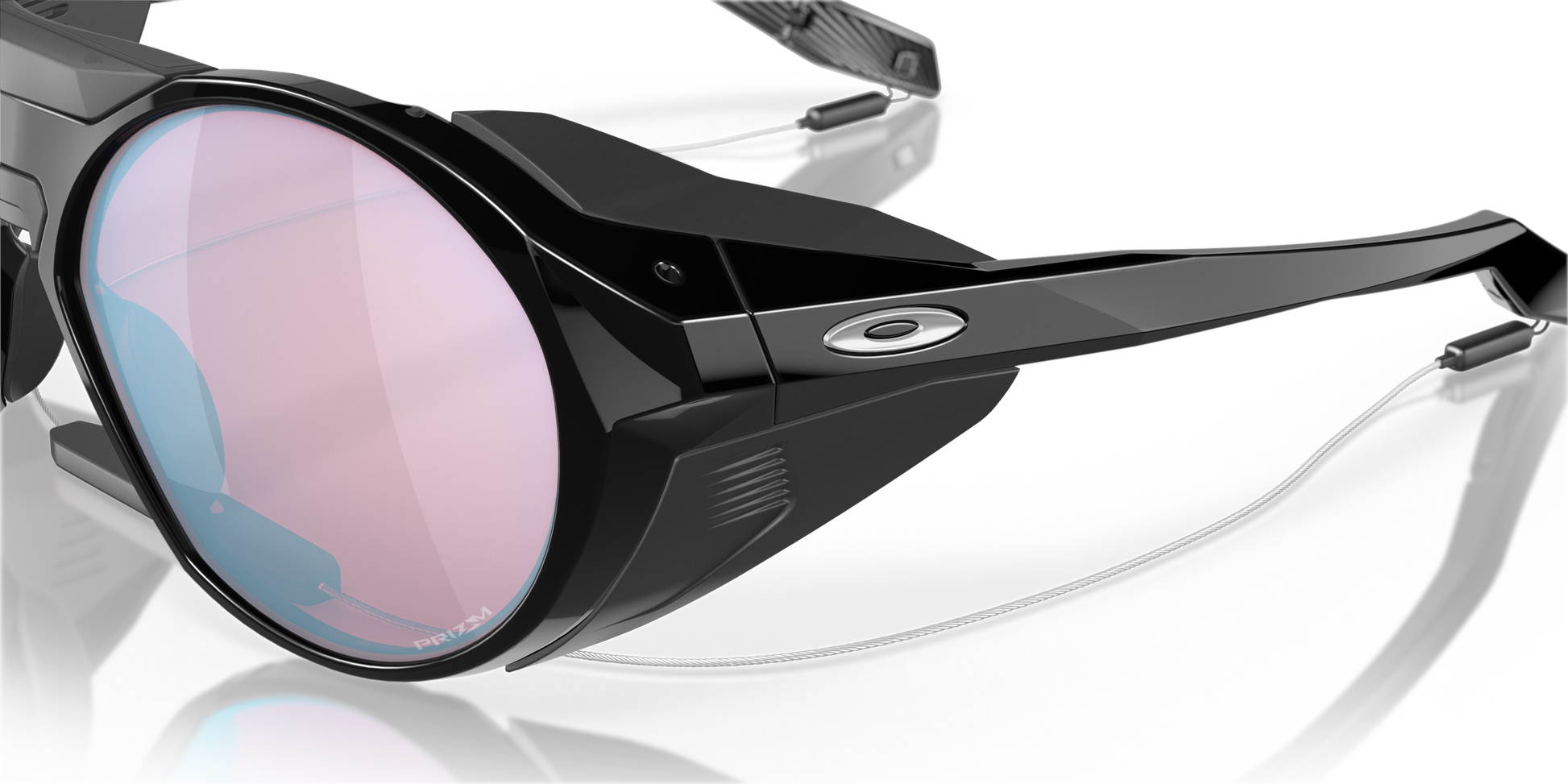 [Prizm Snow Sapphire Lenses, Polished Black Frame]