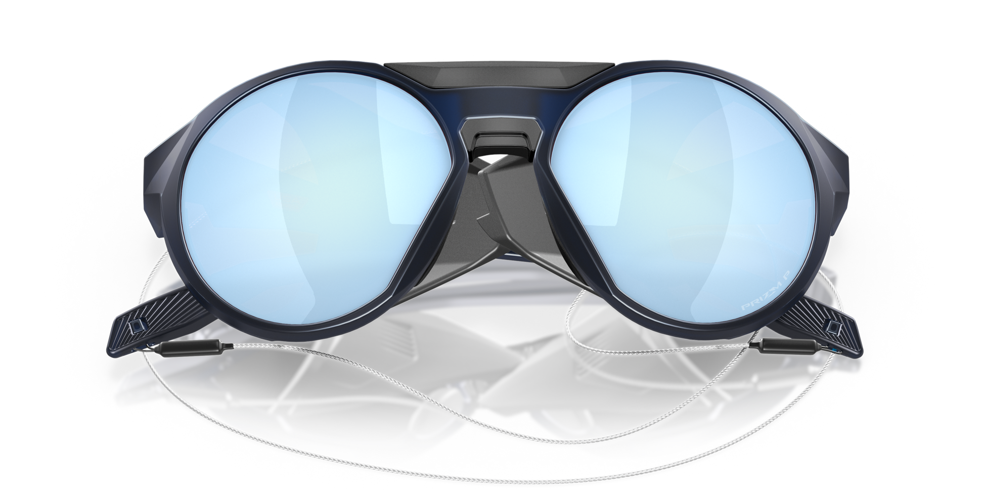 [Prizm Deep Water Polarized Lenses, Matte Translucent Blue Frame]