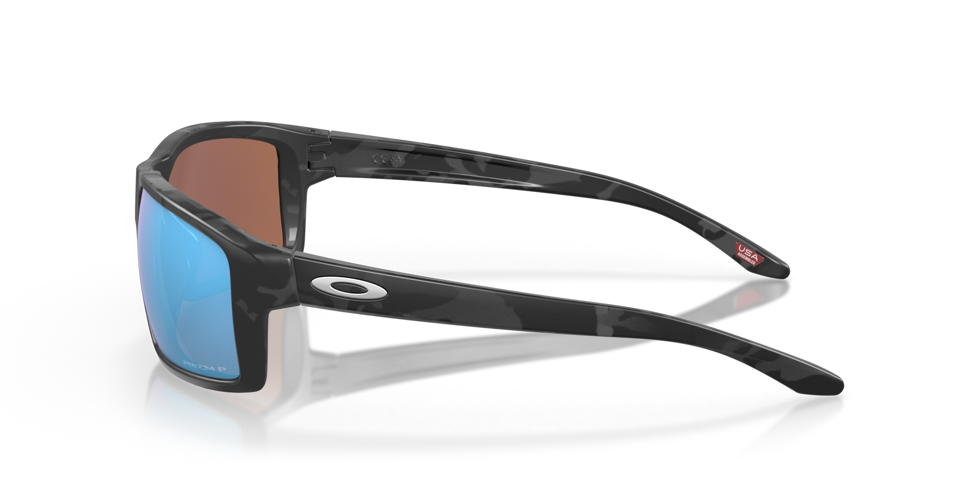 [Prizm Deep Water Polarized Lenses, Matte Black Camo Frame]