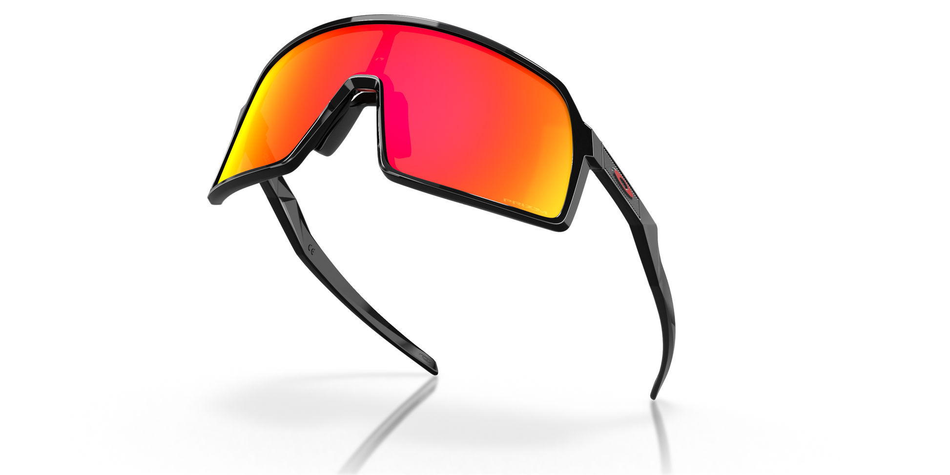 [Prizm Ruby Lenses, Polished Black Frame]