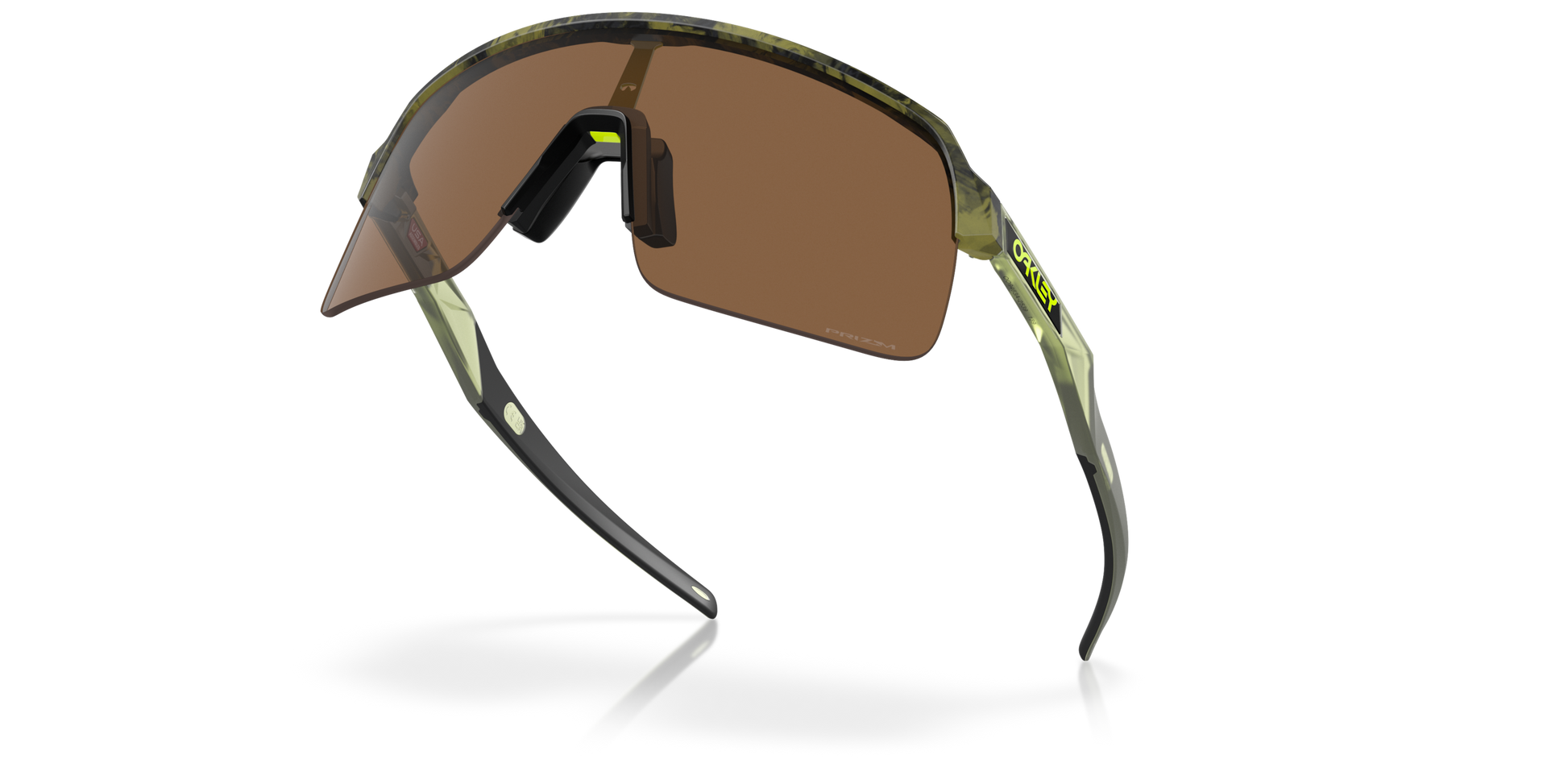[Prizm Bronze Lenses, Matte Transparent Fern Swirl Frame]