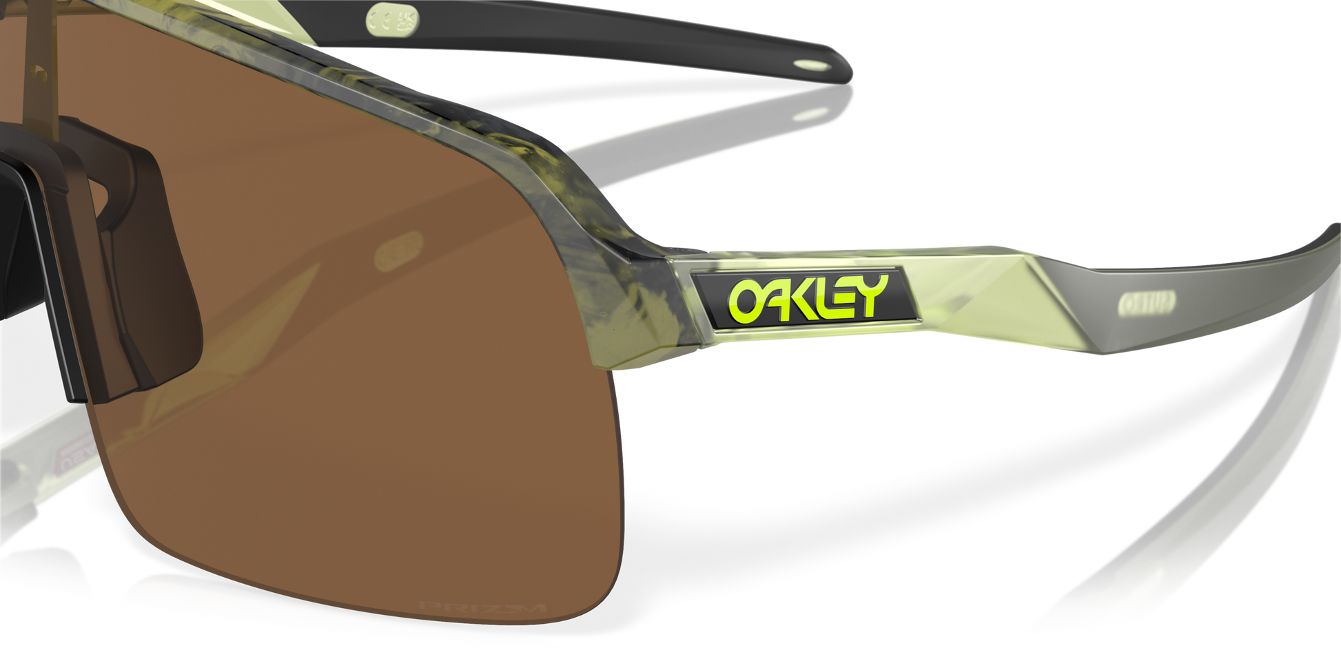 [Prizm Bronze Lenses, Matte Transparent Fern Swirl Frame]
