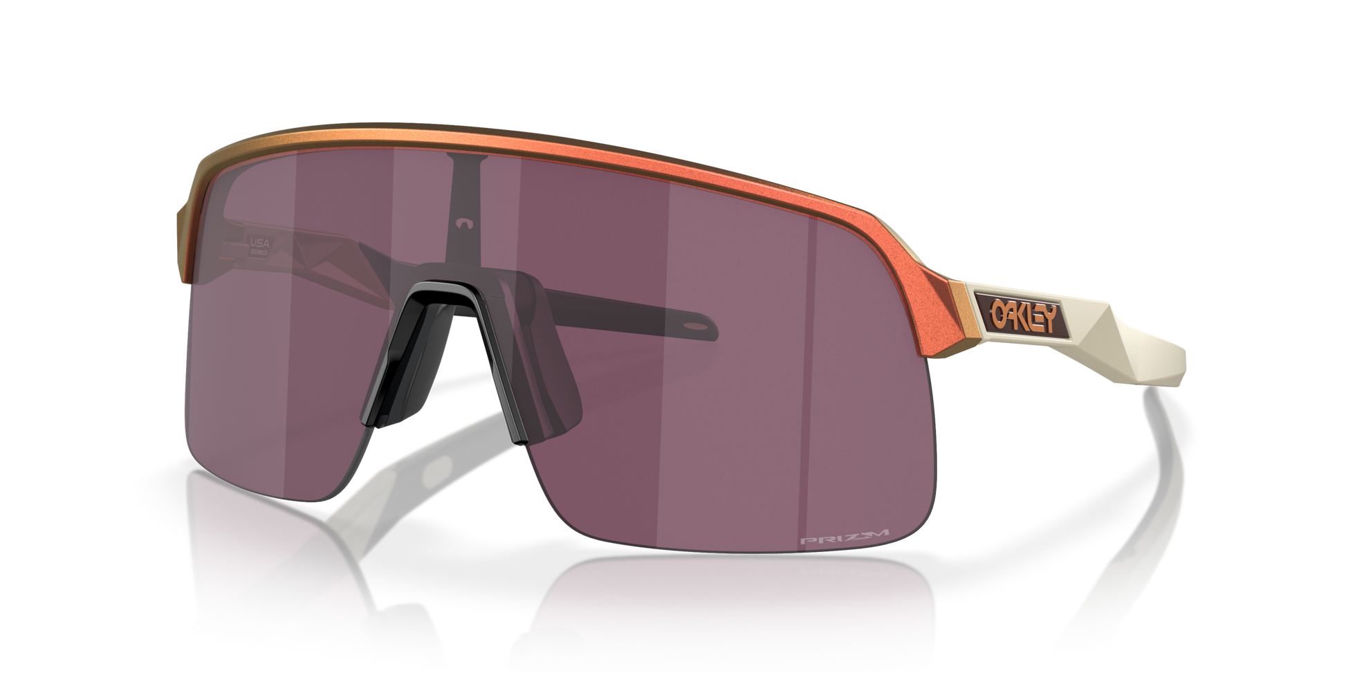 [Prizm Road Black Lenses, Matte Red Gold Colorshift Frame]