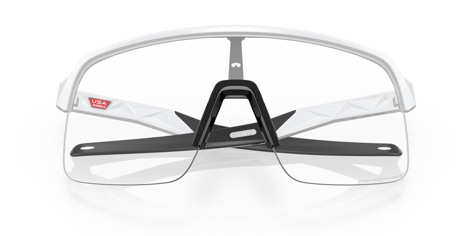[Clear To Black Iridium Photochromic Lenses, Matte White Frame]