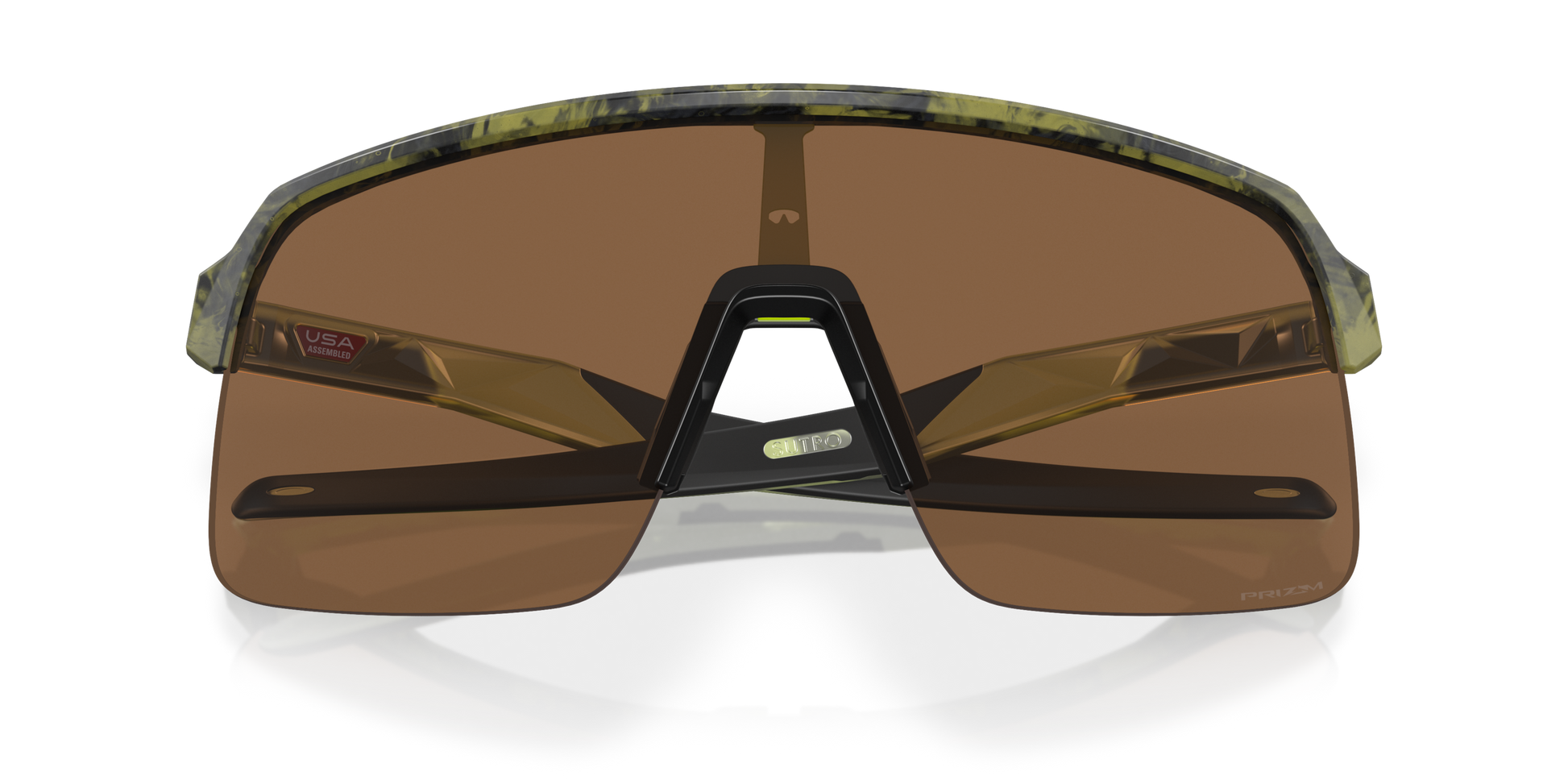 [Prizm Bronze Lenses, Matte Transparent Fern Swirl Frame]