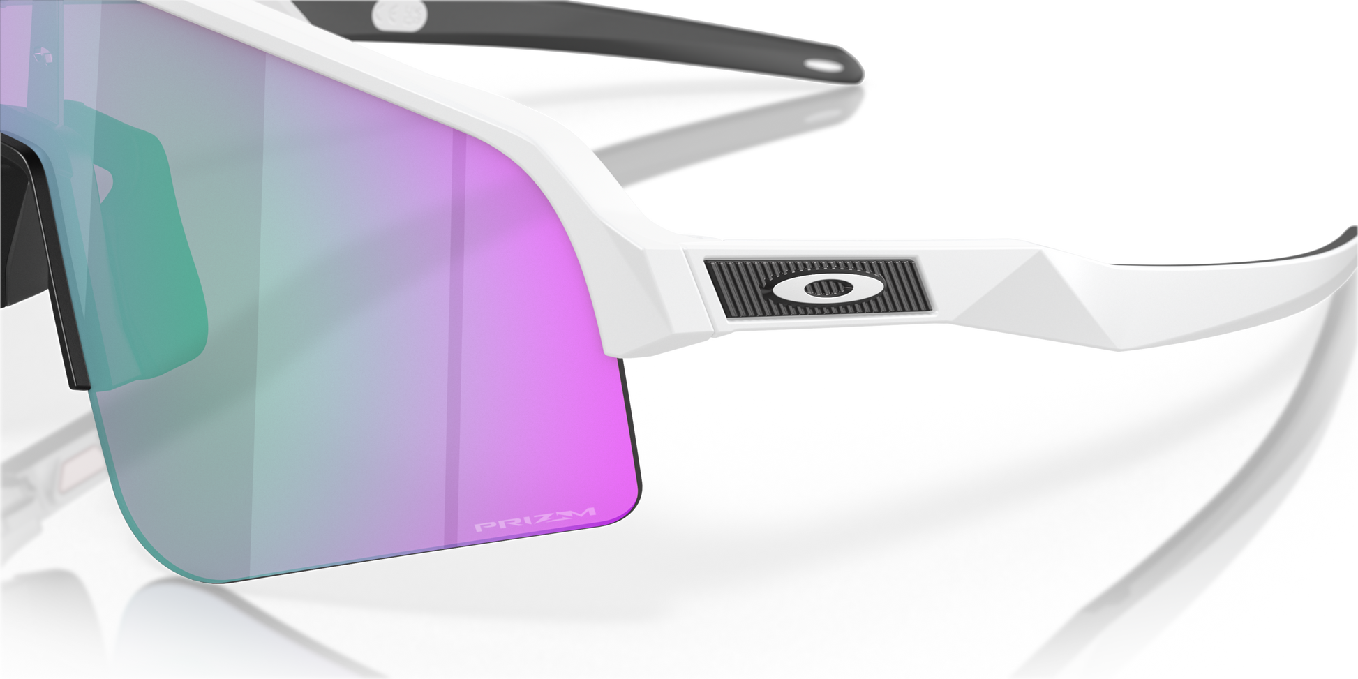 [Prizm Road Jade Lenses, Matte White Frame]