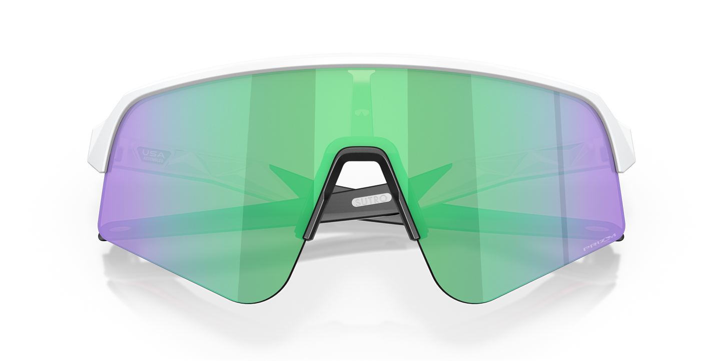 [Prizm Road Jade Lenses, Matte White Frame]