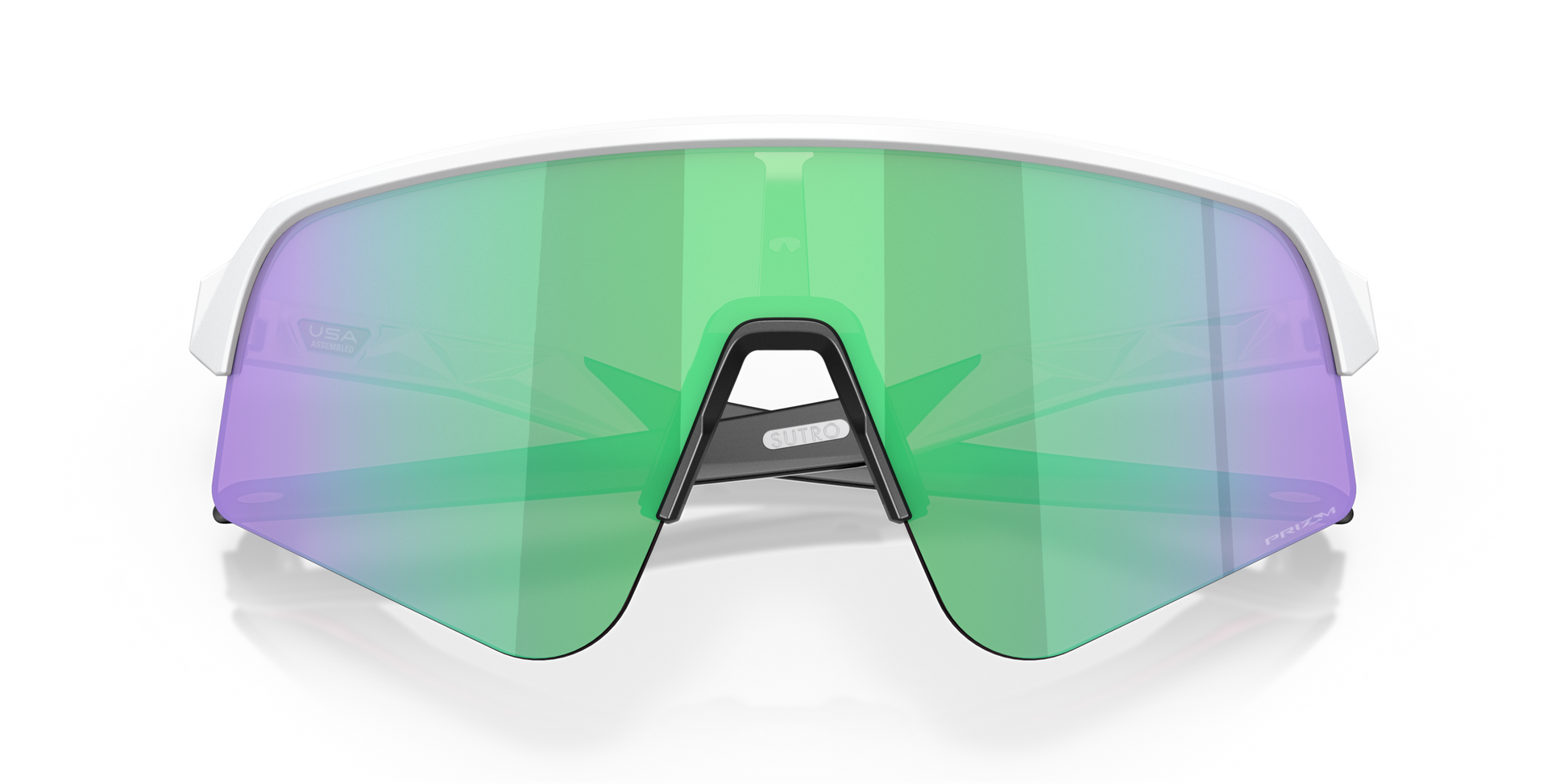 [Prizm Road Jade Lenses, Matte White Frame]