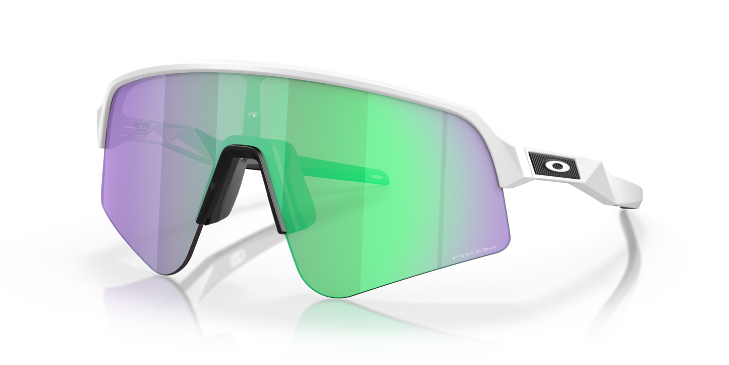 [Prizm Road Jade Lenses, Matte White Frame]