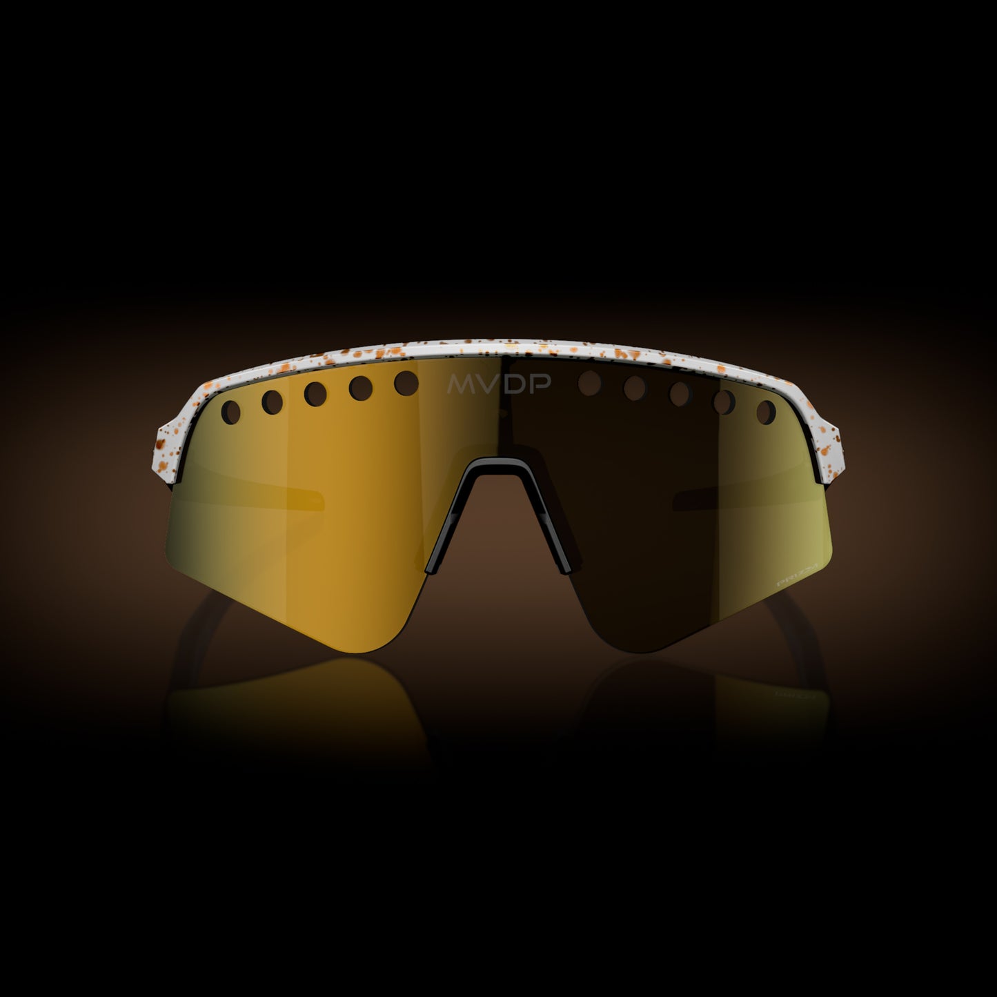 [Prizm 24K Lenses, White Splatter Frame]