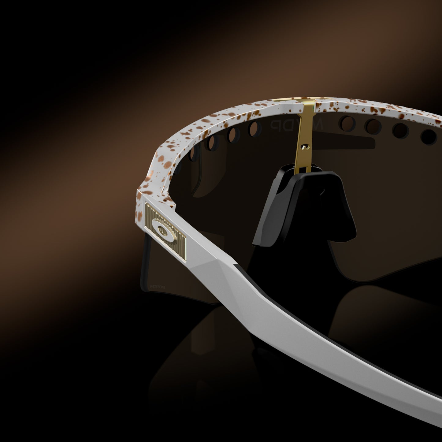 [Prizm 24K Lenses, White Splatter Frame]