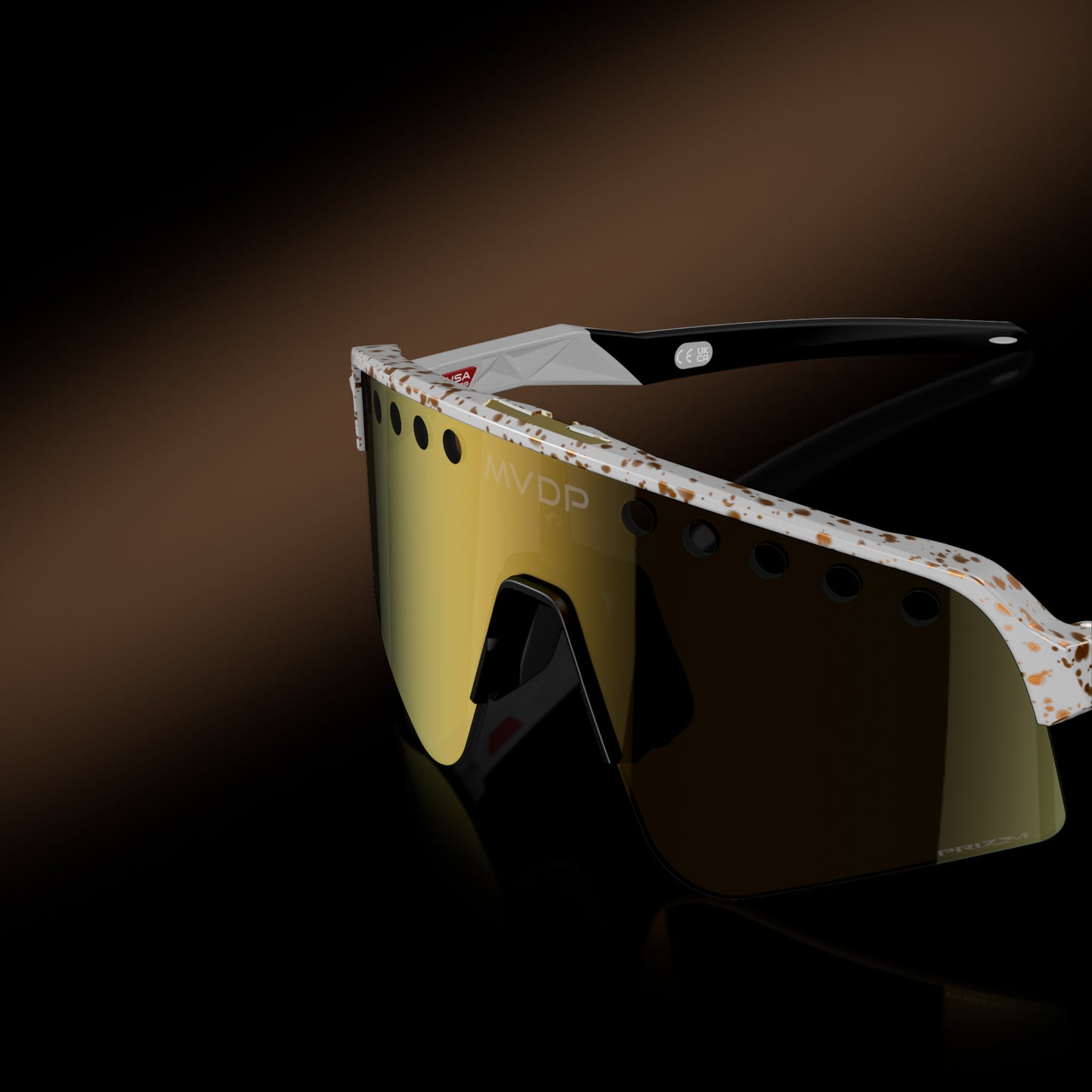 [Prizm 24K Lenses, White Splatter Frame]