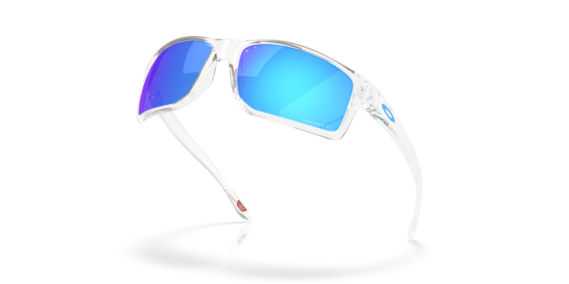 [Prizm Sapphire Polarized Lenses, Clear Frame]