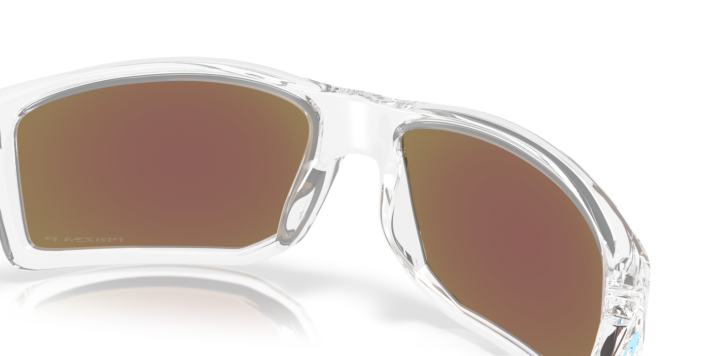 [Prizm Sapphire Polarized Lenses, Clear Frame]