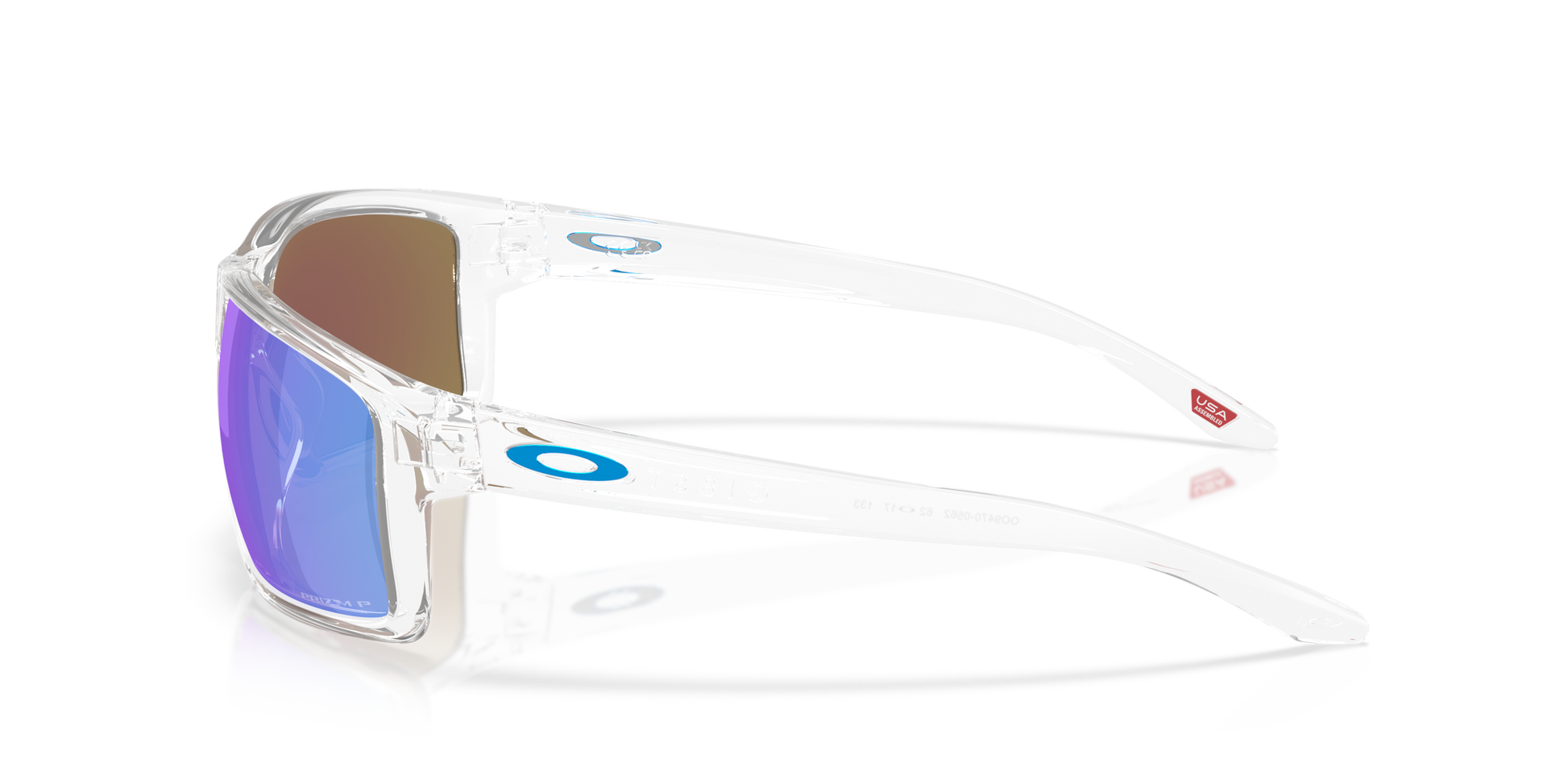 [Prizm Sapphire Polarized Lenses, Clear Frame]