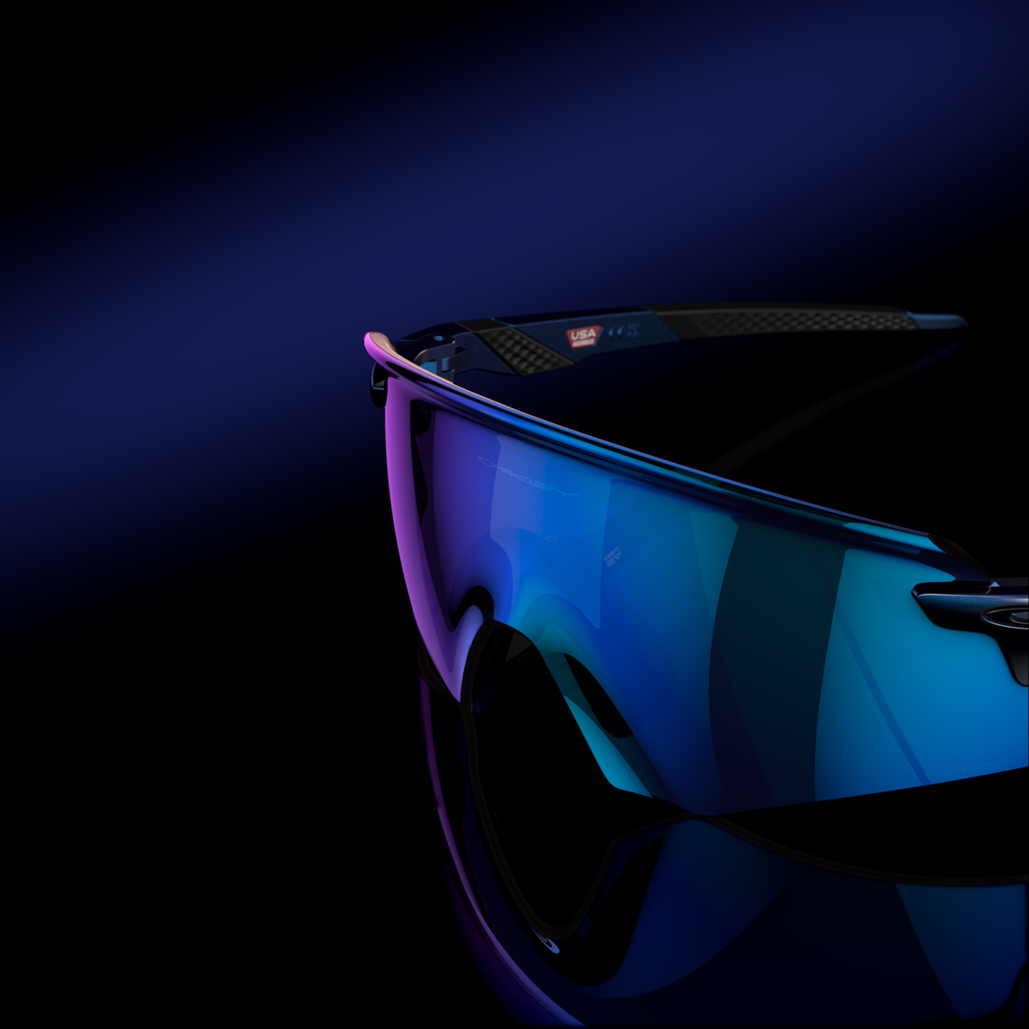 [Prizm Sapphire Lenses, Matte Cyan/Blue Colorshift Frame]