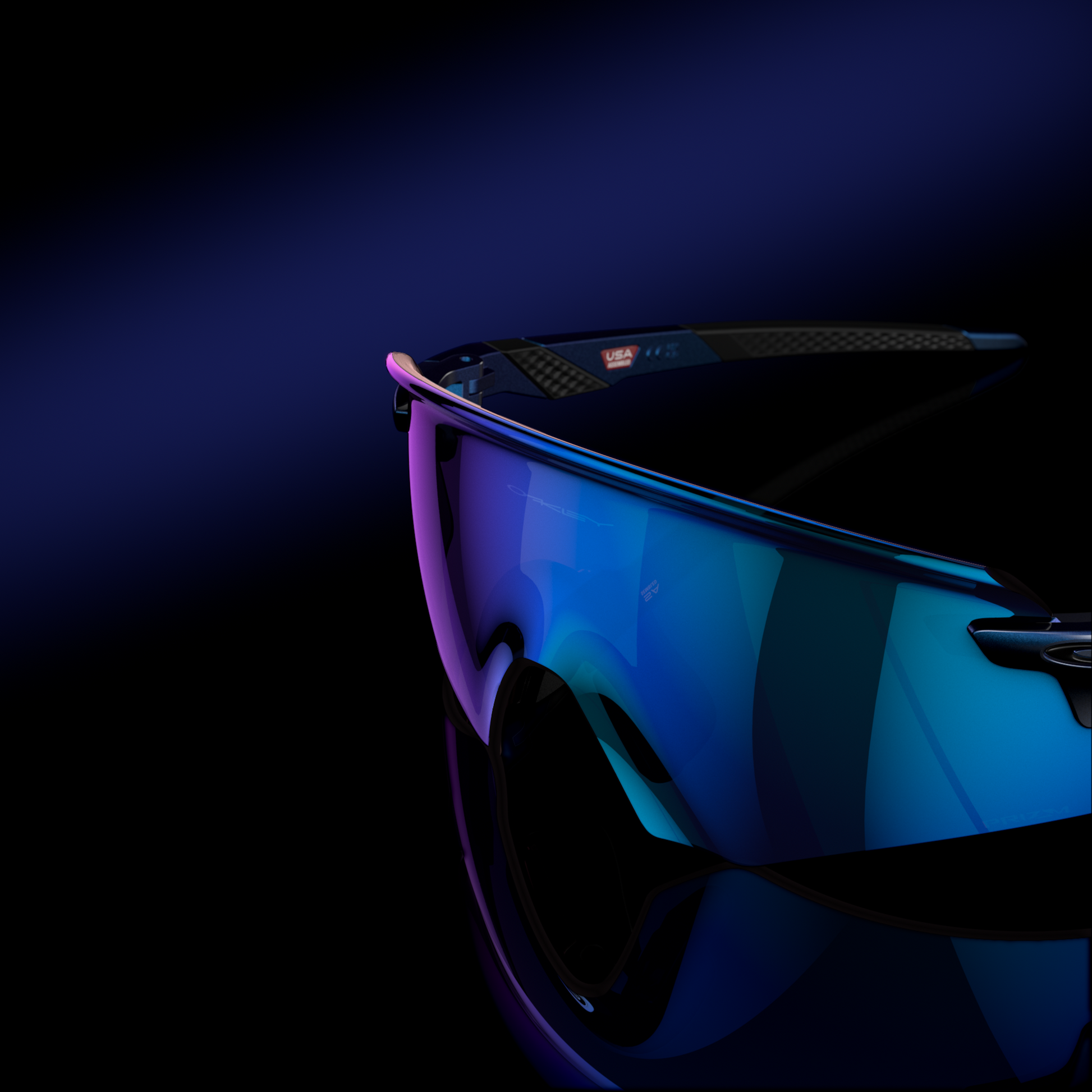 [Prizm Sapphire Lenses, Matte Cyan/Blue Colorshift Frame]
