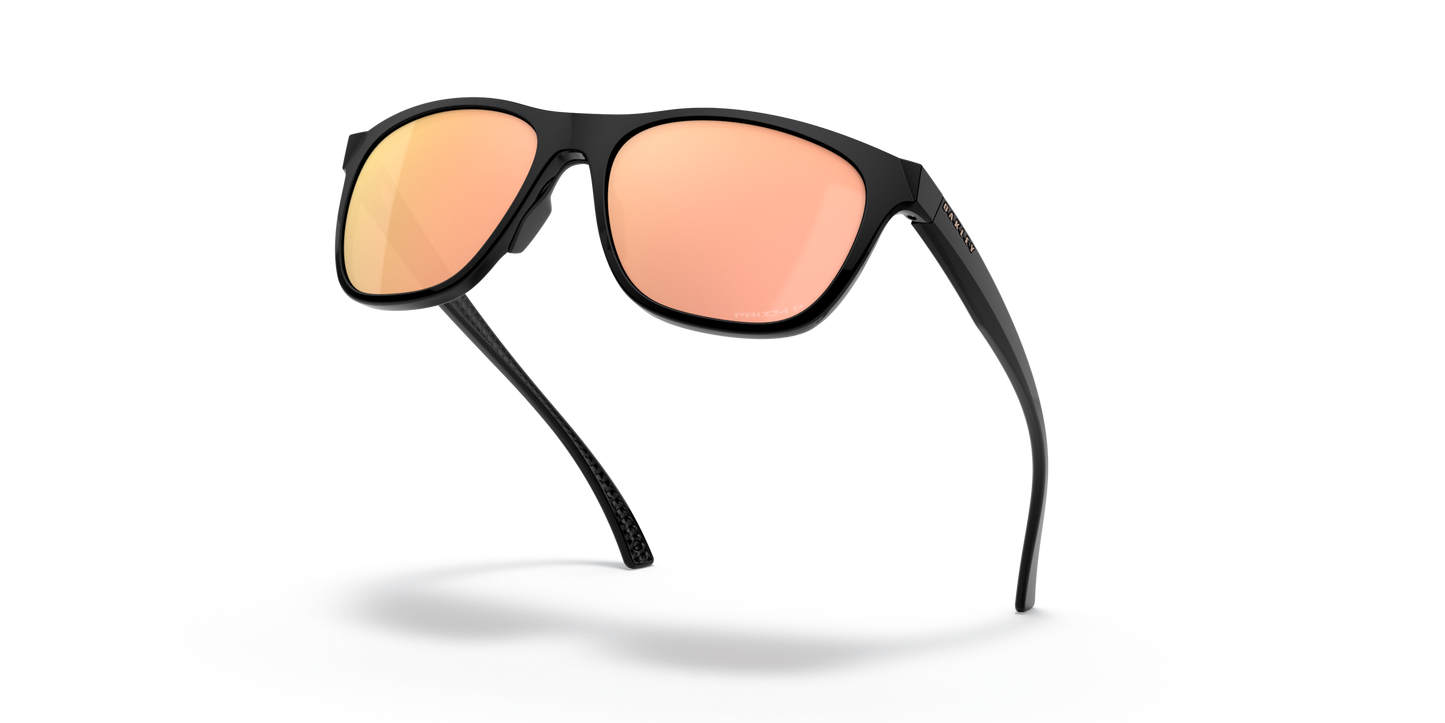 [Prizm Rose Gold Polarized Lenses, Polished Black Frame]