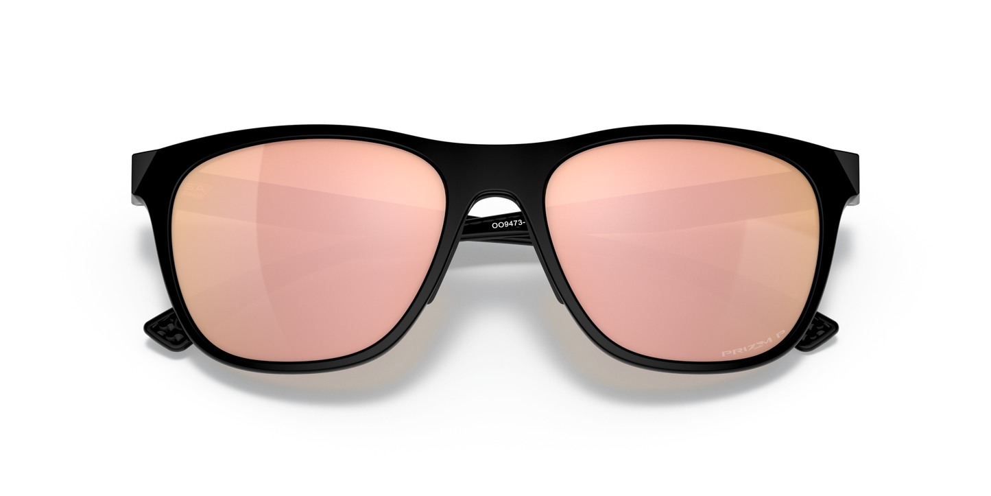 [Prizm Rose Gold Polarized Lenses, Polished Black Frame]