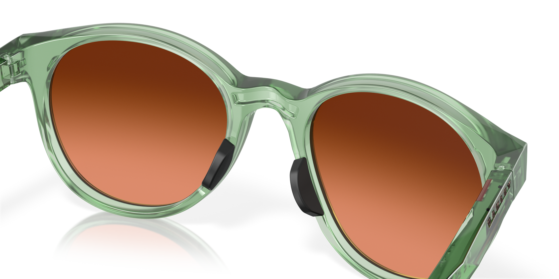 [Prizm Brown Gradient Lenses, Transparent Jade Frame]