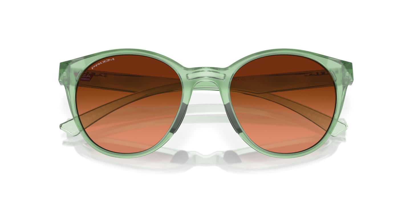 [Prizm Brown Gradient Lenses, Transparent Jade Frame]