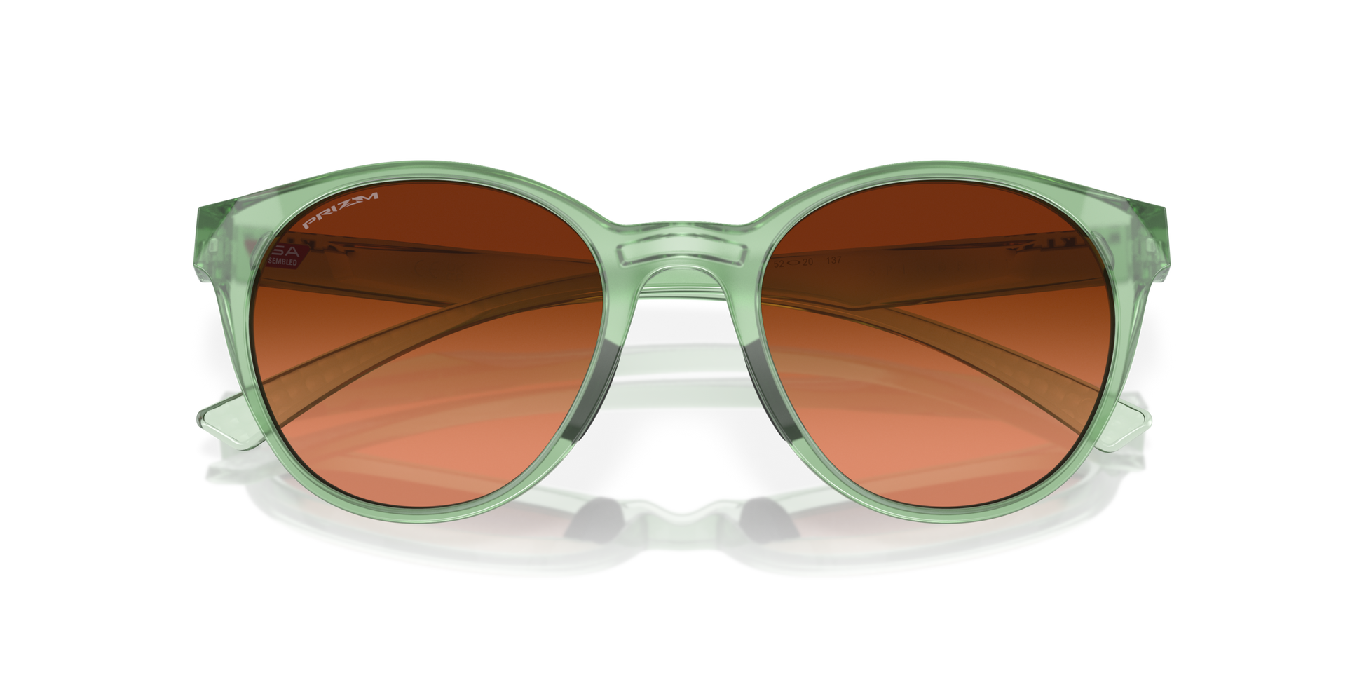 [Prizm Brown Gradient Lenses, Transparent Jade Frame]