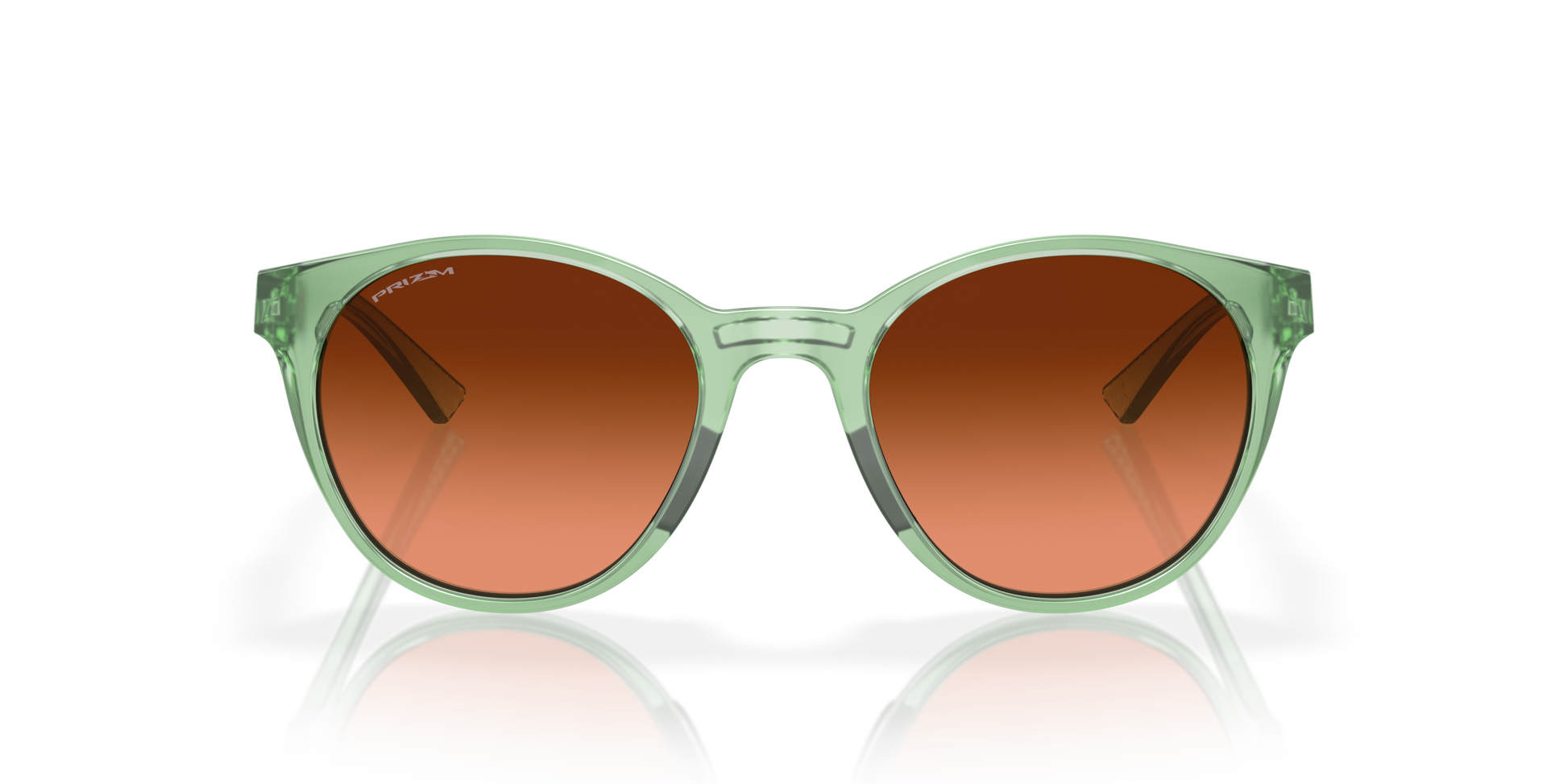 [Prizm Brown Gradient Lenses, Transparent Jade Frame]