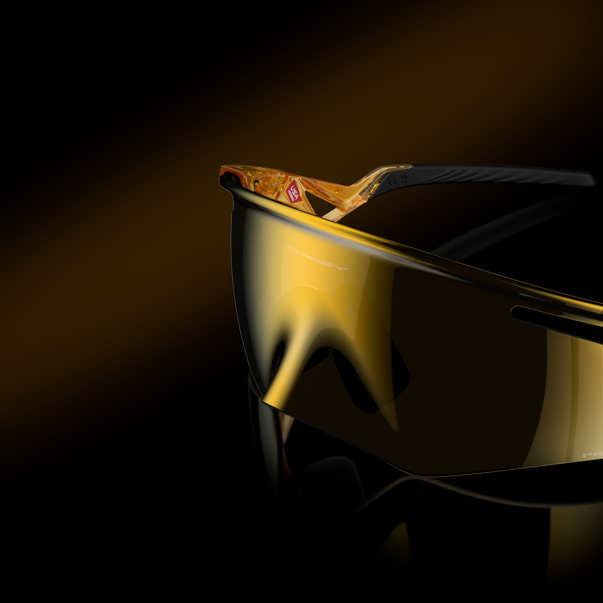 [Prizm 24K Lenses, Transparent Light Curry Frame]