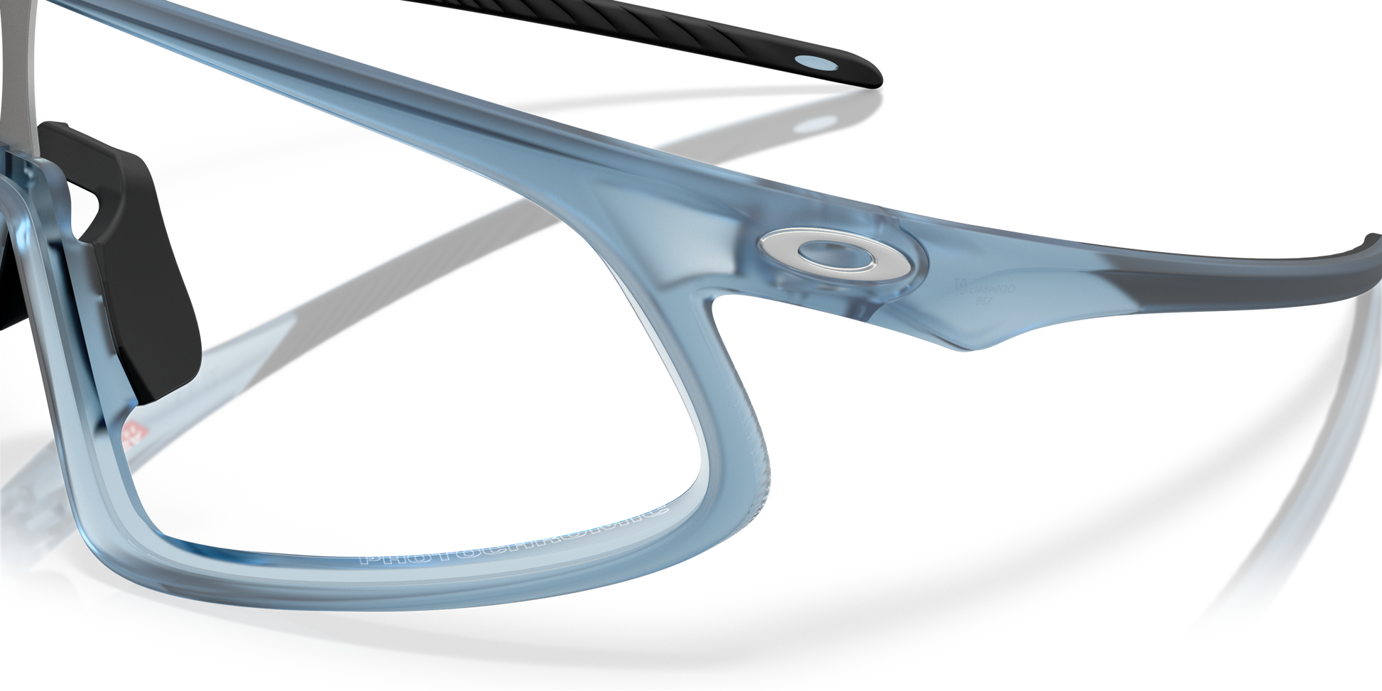 [Clear To Black Iridium Photochromic Lenses, Matte Transparent Stonewash Frame]