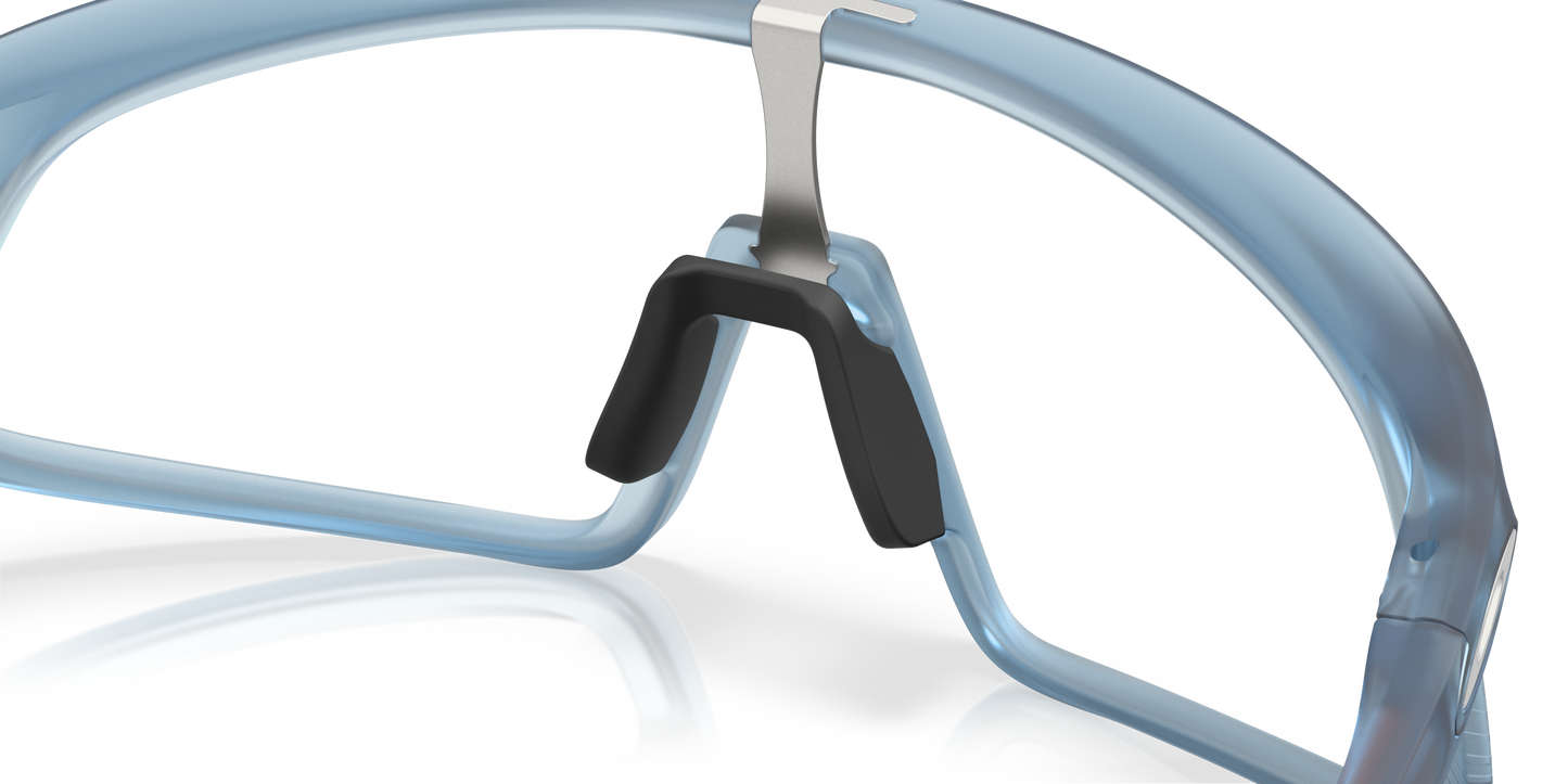 [Clear To Black Iridium Photochromic Lenses, Matte Transparent Stonewash Frame]