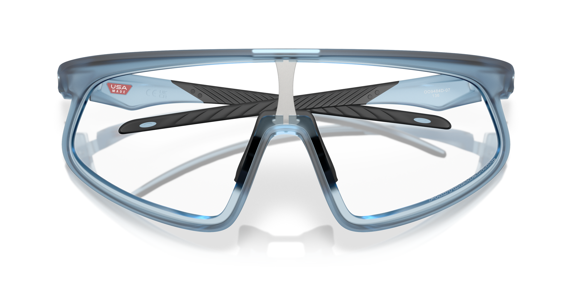 [Clear To Black Iridium Photochromic Lenses, Matte Transparent Stonewash Frame]