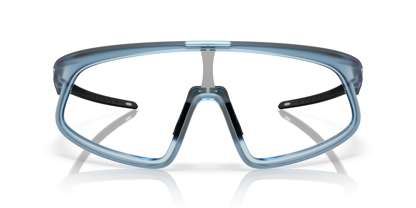 [Clear To Black Iridium Photochromic Lenses, Matte Transparent Stonewash Frame]