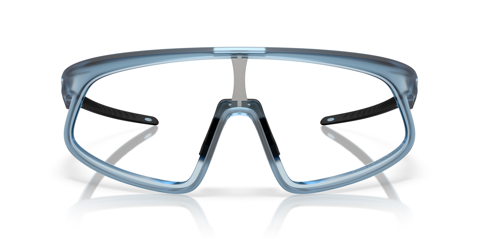 [Clear To Black Iridium Photochromic Lenses, Matte Transparent Stonewash Frame]