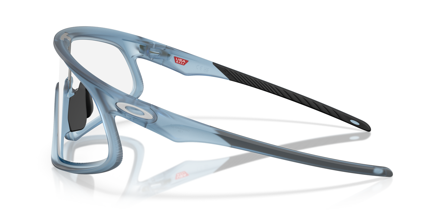 [Clear To Black Iridium Photochromic Lenses, Matte Transparent Stonewash Frame]